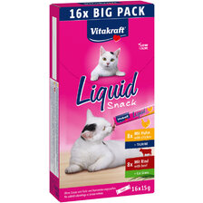 Vitakraft Cat Liquid Snack Multipack Chicken & Beef 16 × 15 g